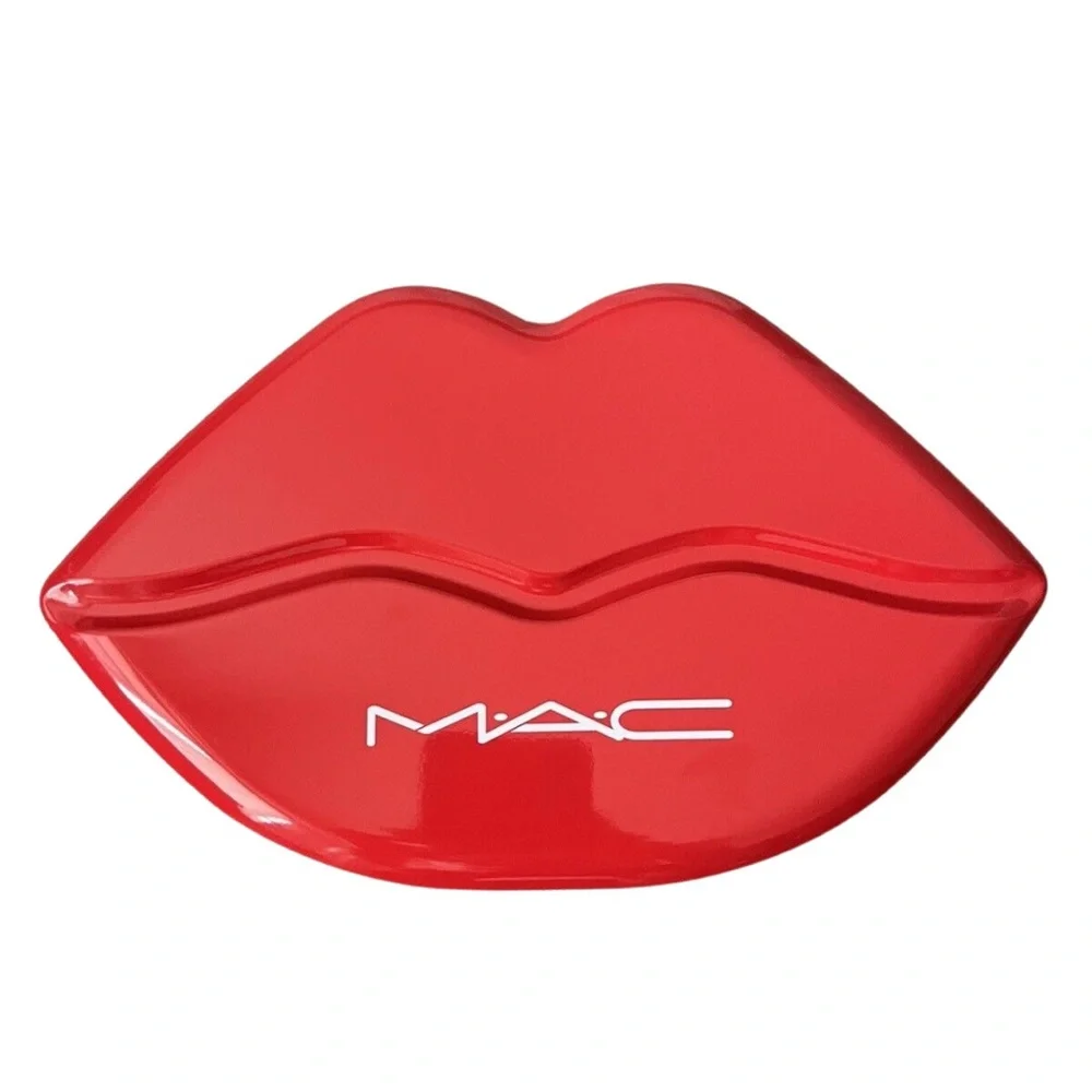 NWT MAC Red Lips Tin Limited Edition Gift Box Case Makeup Organizer